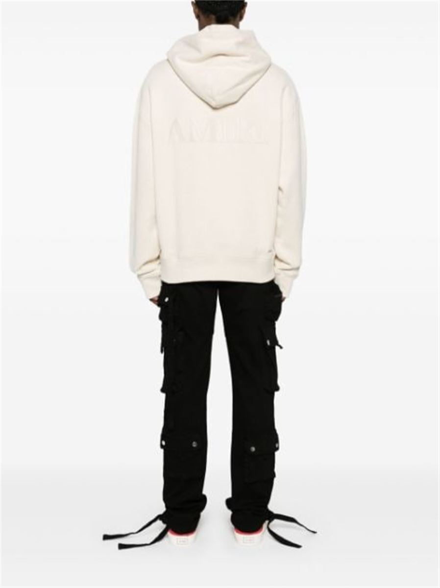 LOGO-EMBROIDERED COTTON HOODIE AMIRI