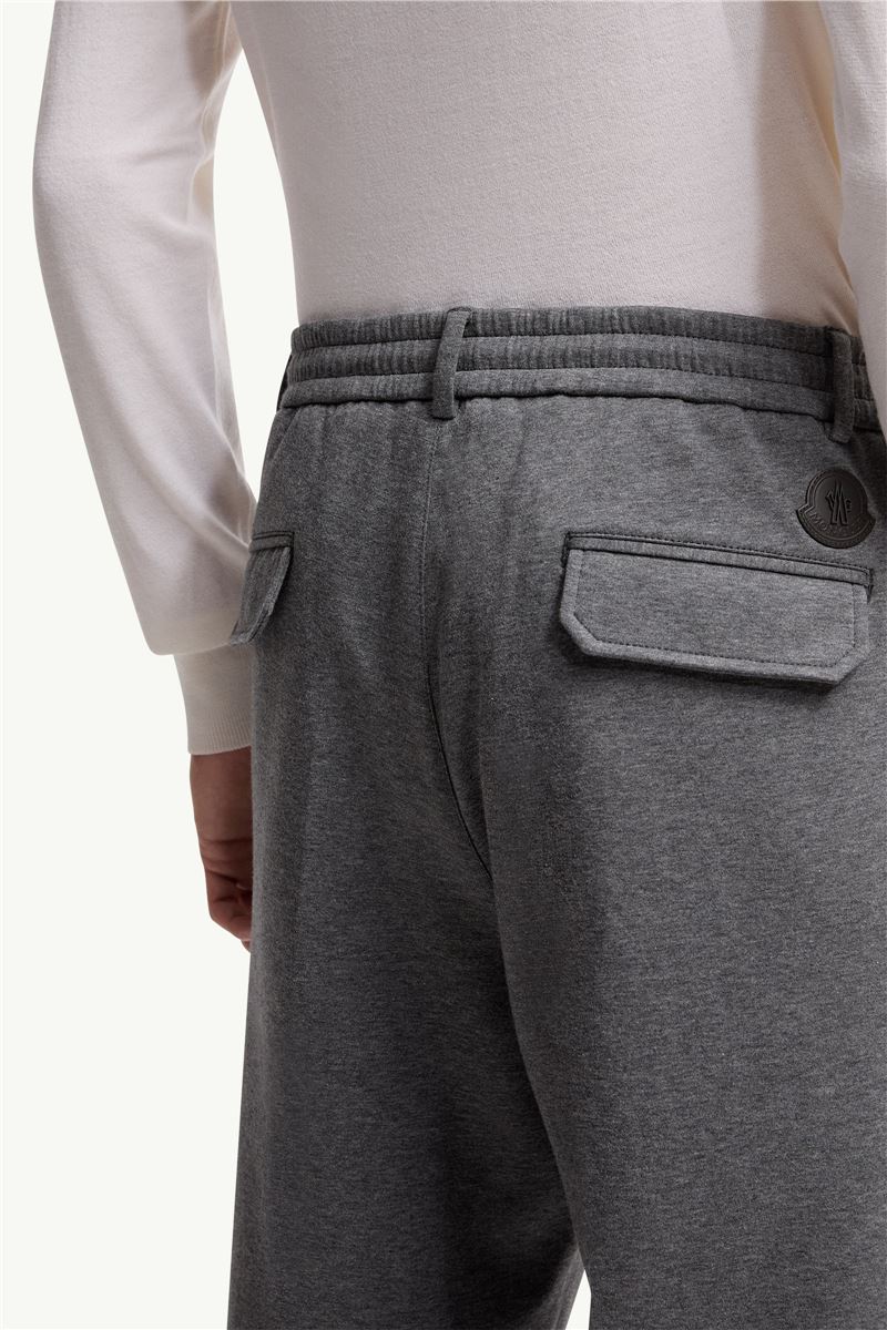 cotton blend tailored trousers-MONCLER-Verso