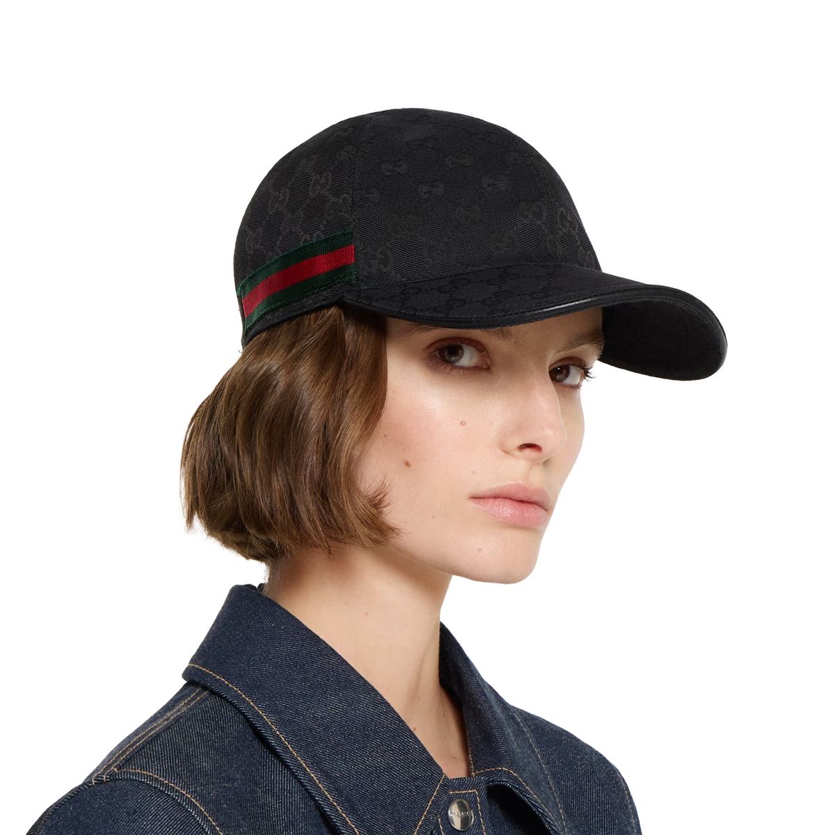 Gg canvas baseball hat with web-GUCCI-Verso