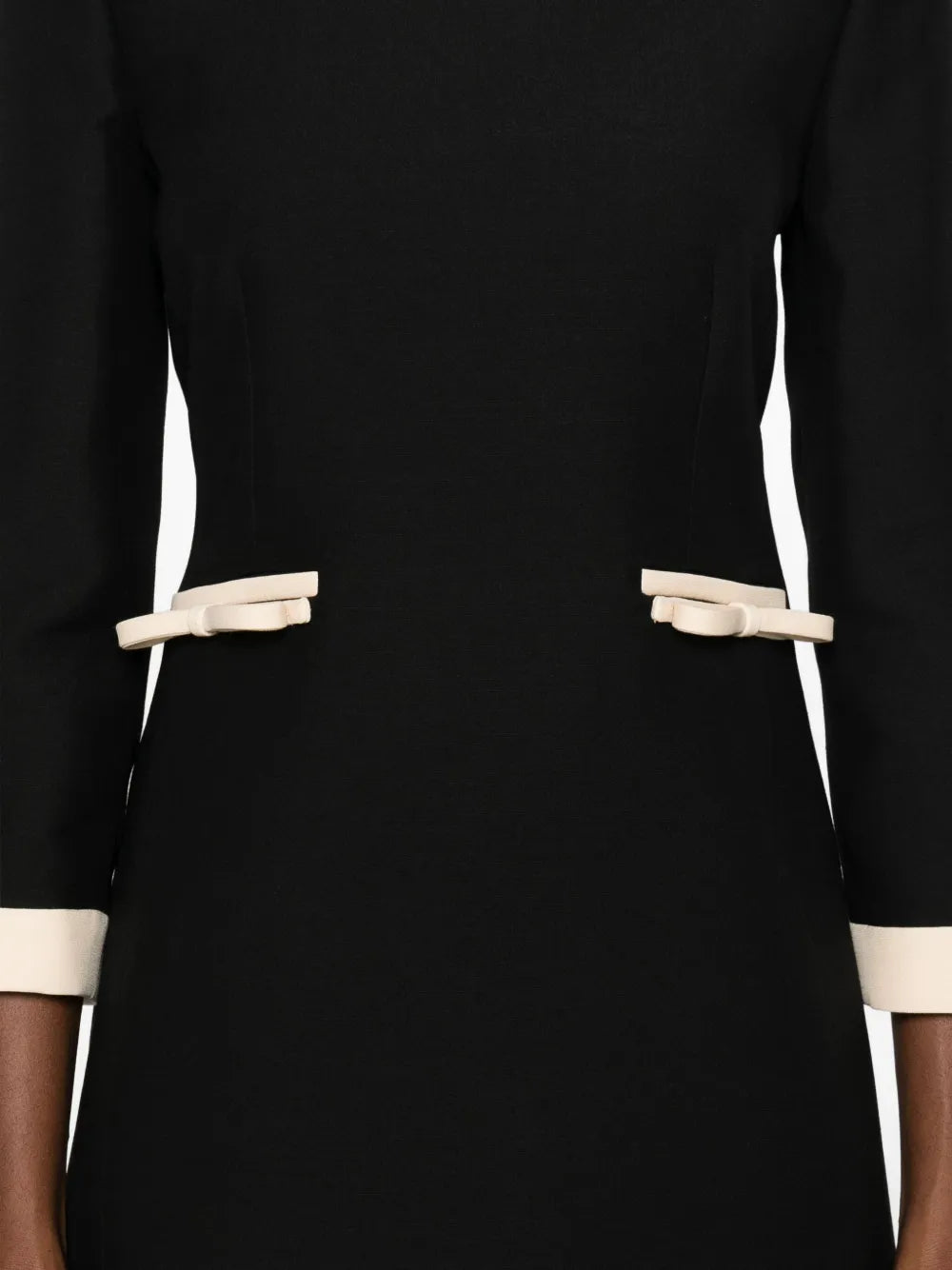 Garavani bow-embellished round-neck dress-VALENTINO-Verso