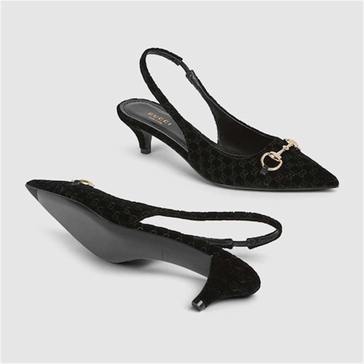 Women's slingback pump with horsebit
