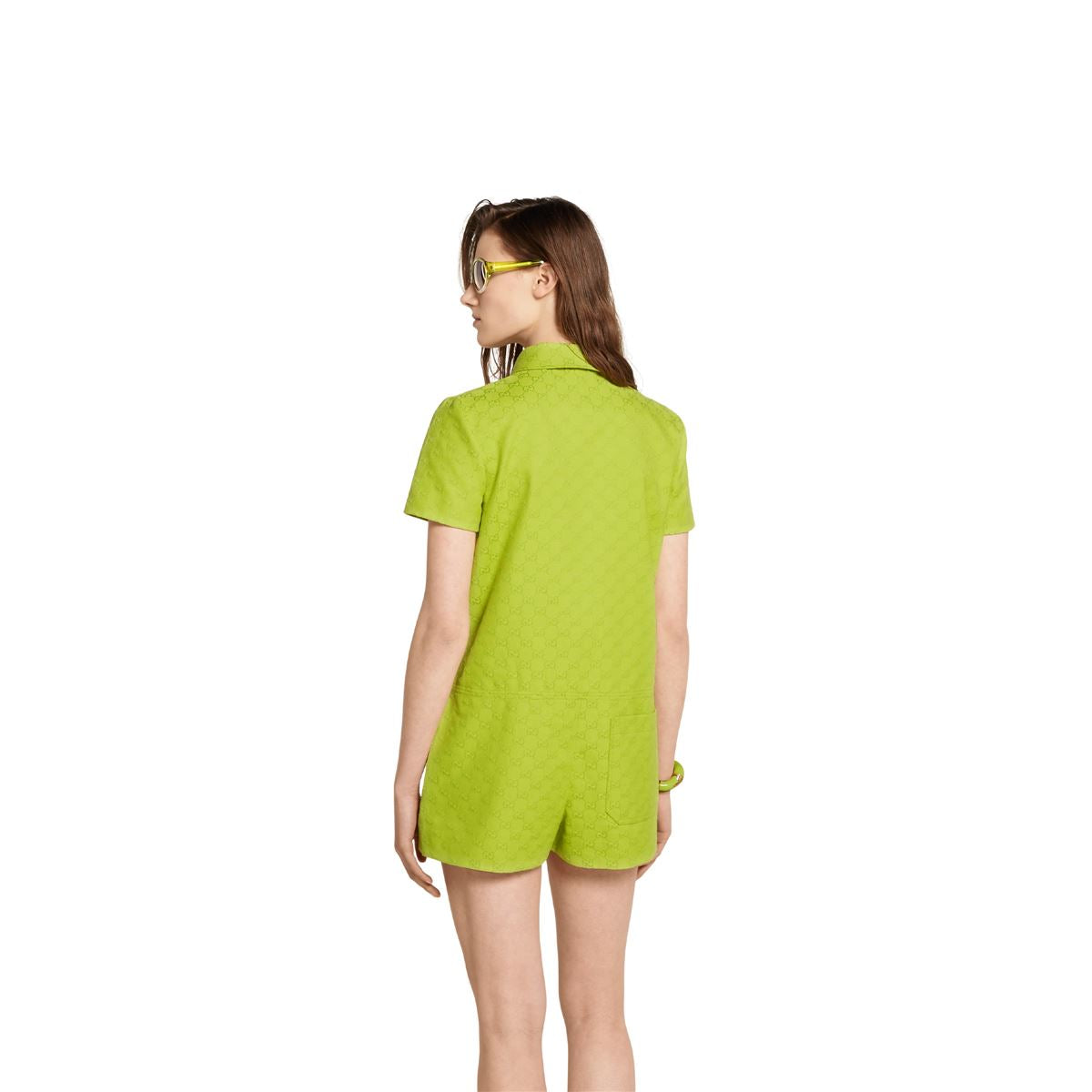 GG CANVAS JUMPSUIT WITH HORSEBIT - GUCCI - Verso