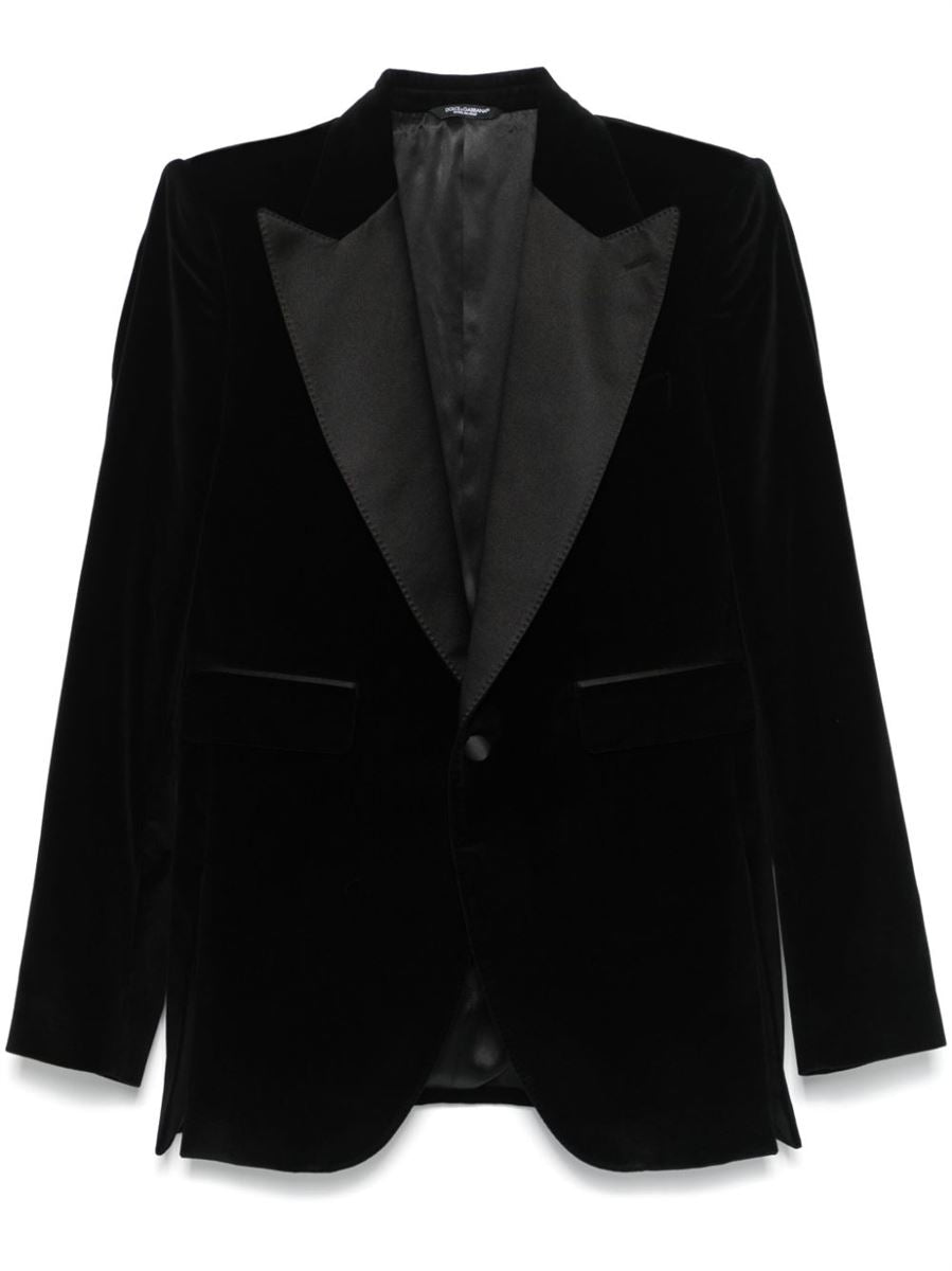 VELVET BLAZER - DOLCE & GABBANA - Verso
