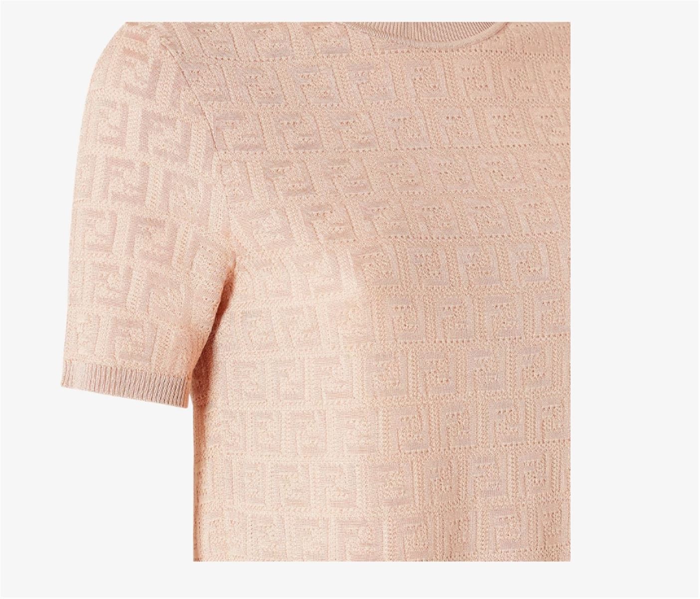 PINK FF COTTON AND VISCOSE JUMPER