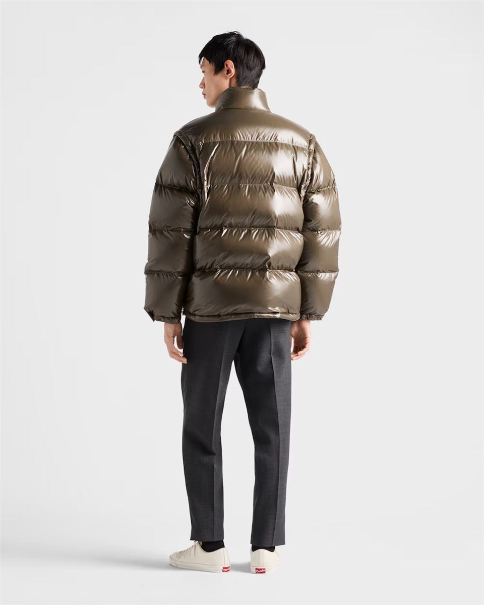 Medium-weight re-nylon down jacket-PRADA-Verso