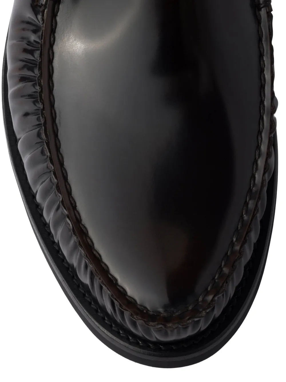 Prada leather loafers