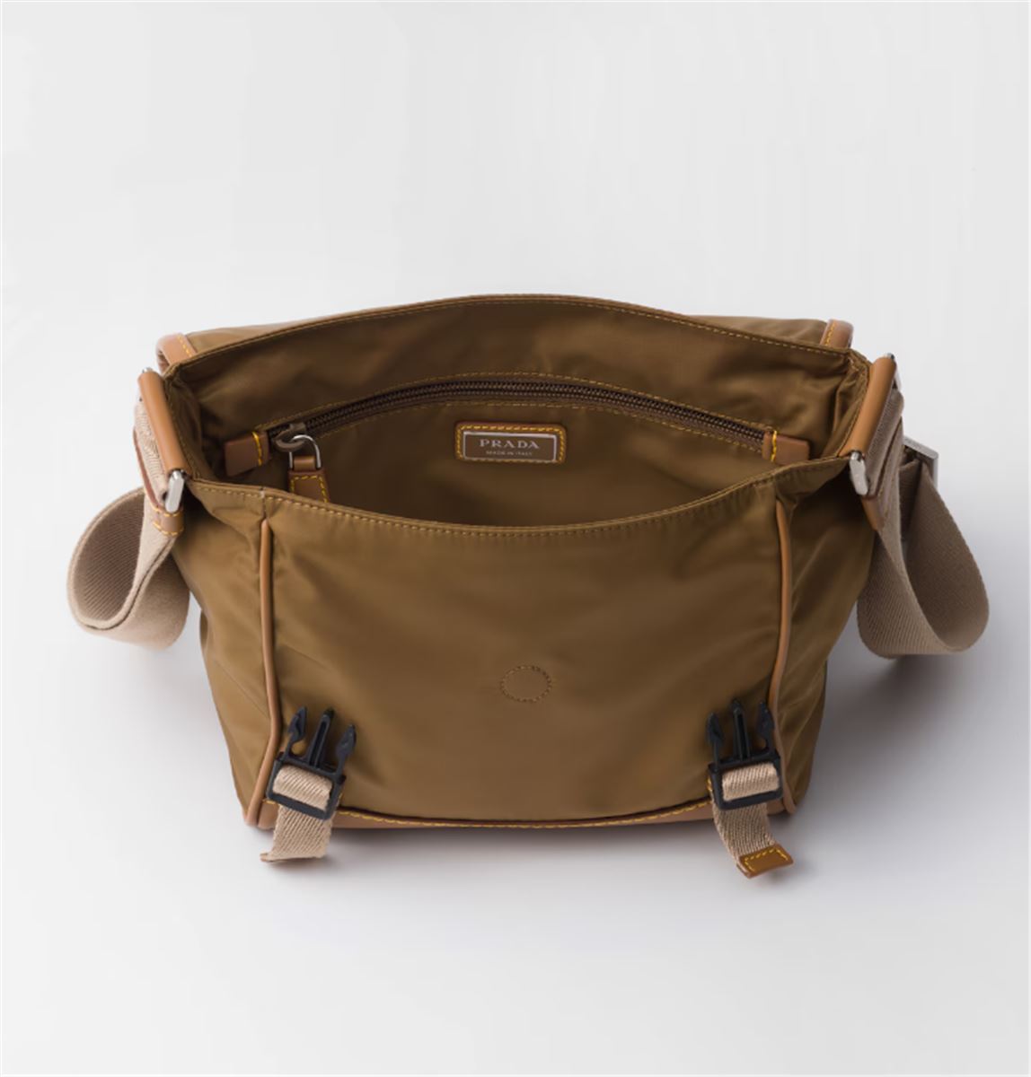 RE-NYLON AND LEATHER SHOULDER BAG - PRADA - Verso