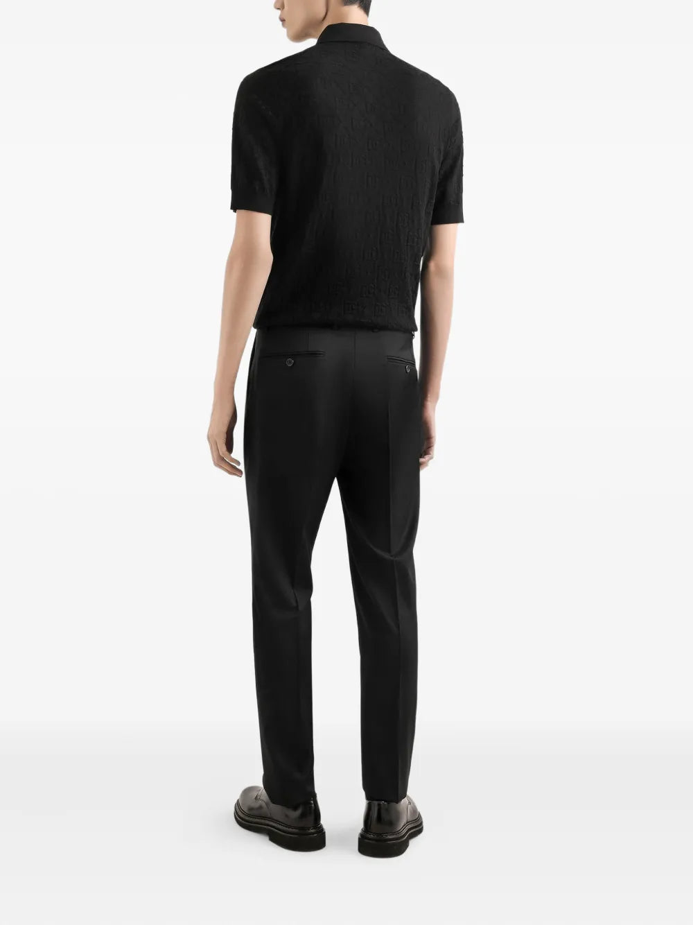 Logo-jacquard polo shirt