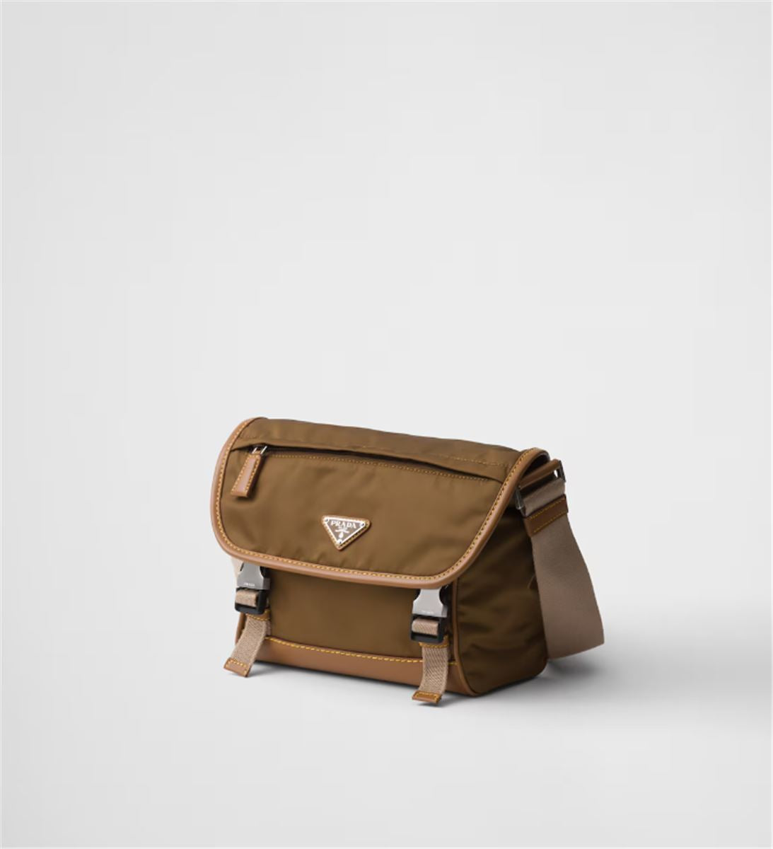 RE-NYLON AND LEATHER SHOULDER BAG - PRADA - Verso