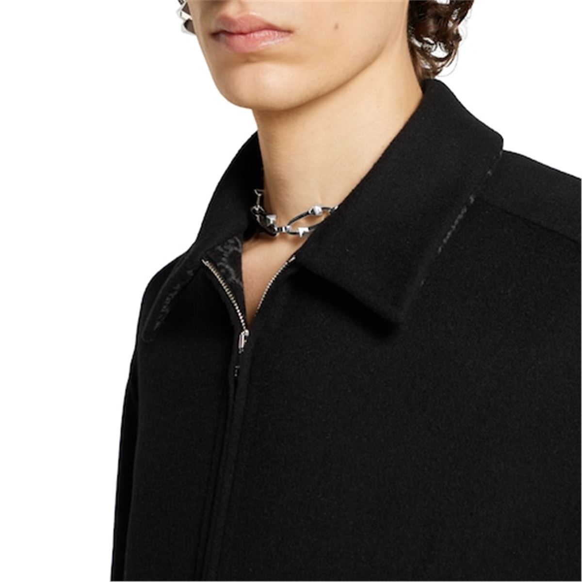 wool double zip jacket