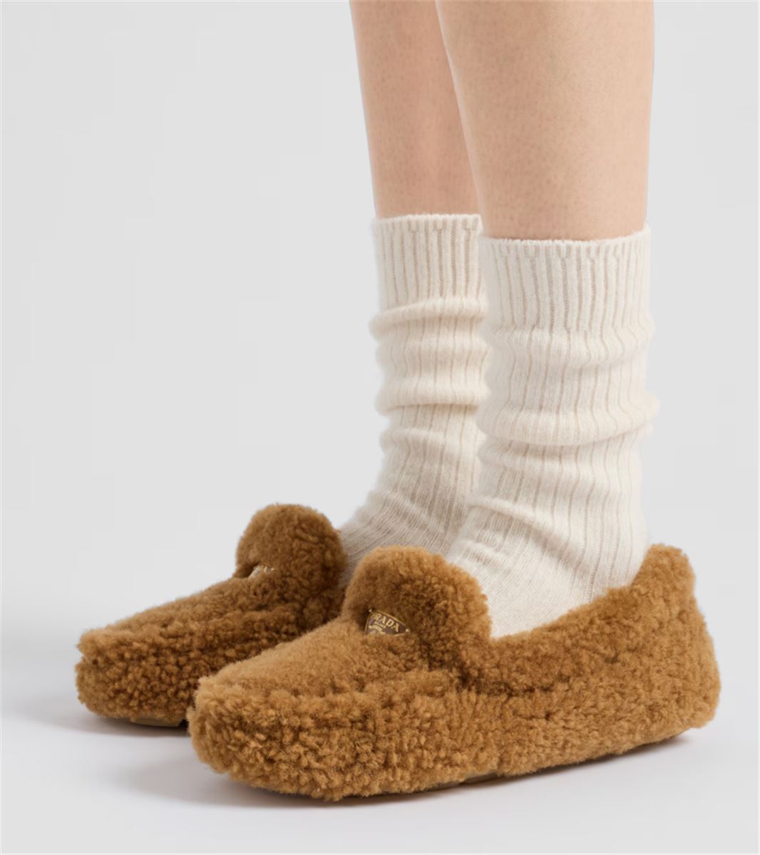 SHEARLING DRIVING SHOES - PRADA - Verso