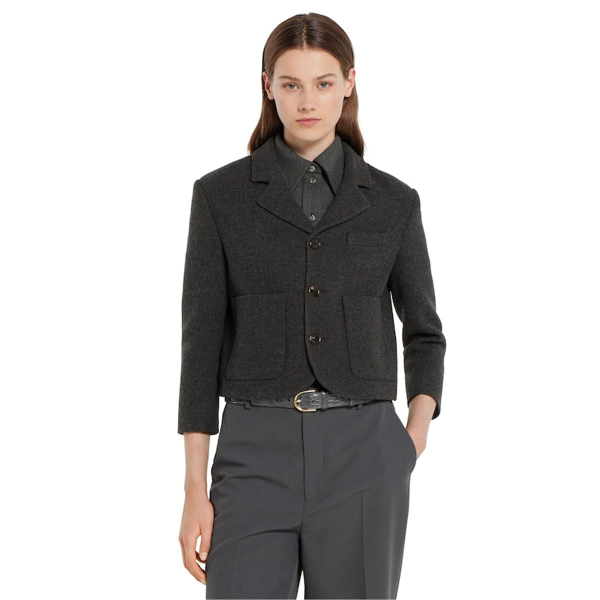 Heavy wool flannel jacket-GUCCI-Verso