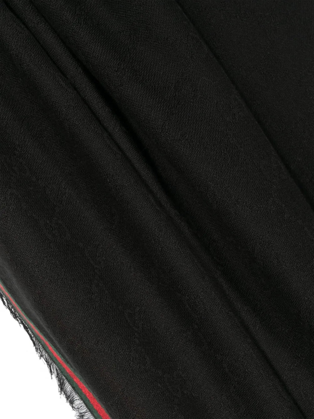 Web-stripe frayed scarf