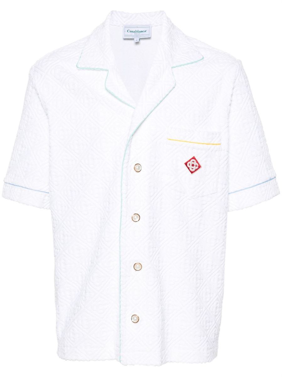 TOWELLING-FINISH MONOGRAM SHIRT CASABLANCA