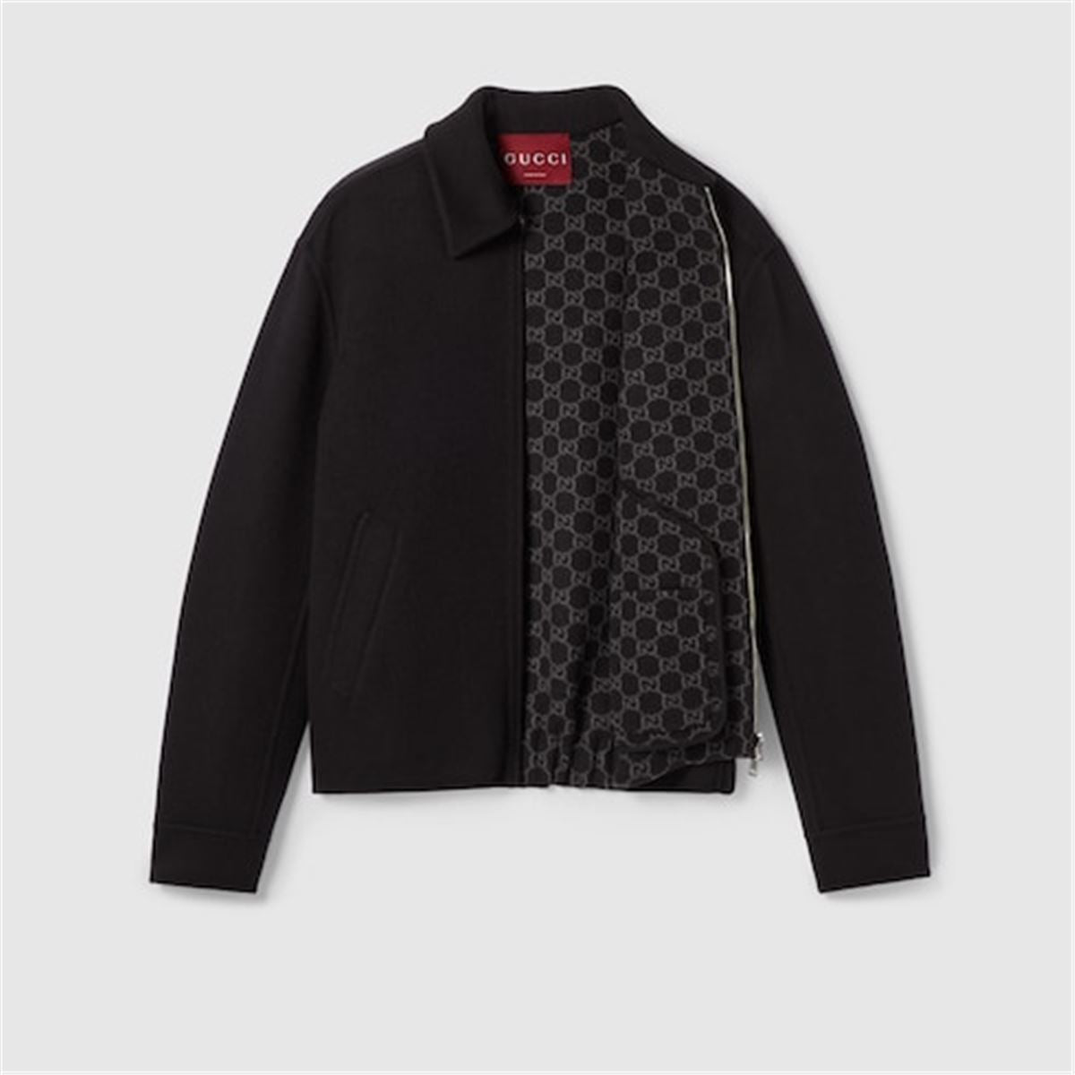 wool double zip jacket