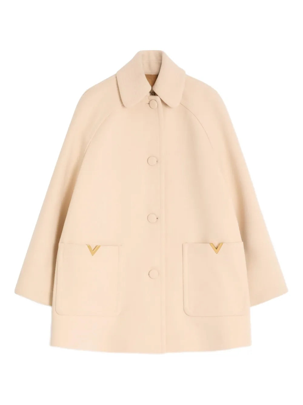 Garavani v-detail wool peacoat-VALENTINO-Verso