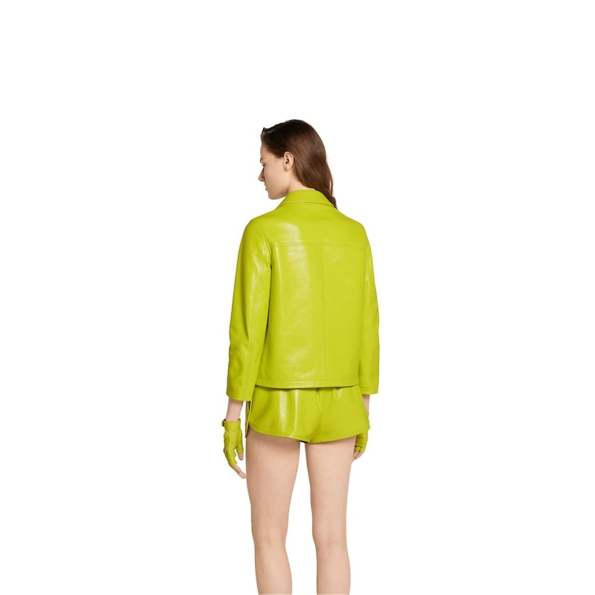 SHINY LEATHER BOXY JACKET - GUCCI - Verso