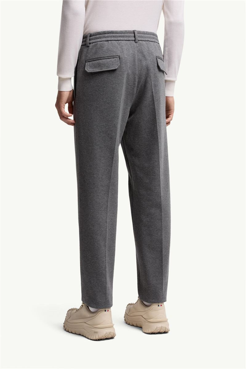 cotton blend tailored trousers-MONCLER-Verso