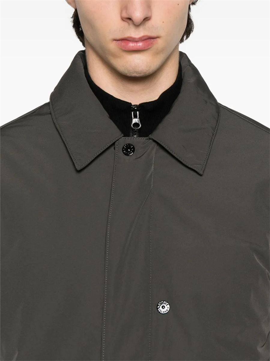 Padded car coat with anti-drop and snap pockets-STONE ISLAND-Verso