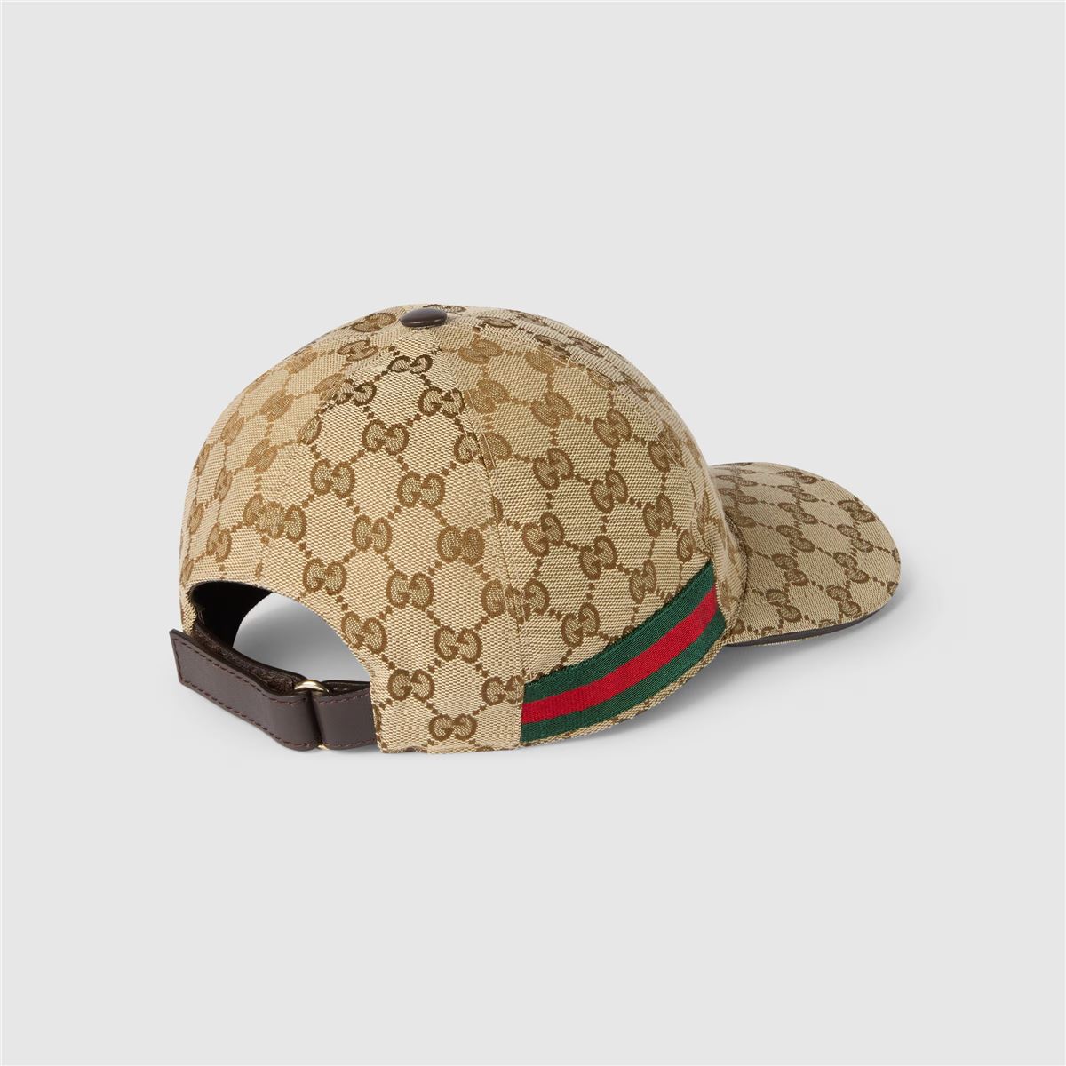 Gg canvas baseball hat with web-GUCCI-Verso