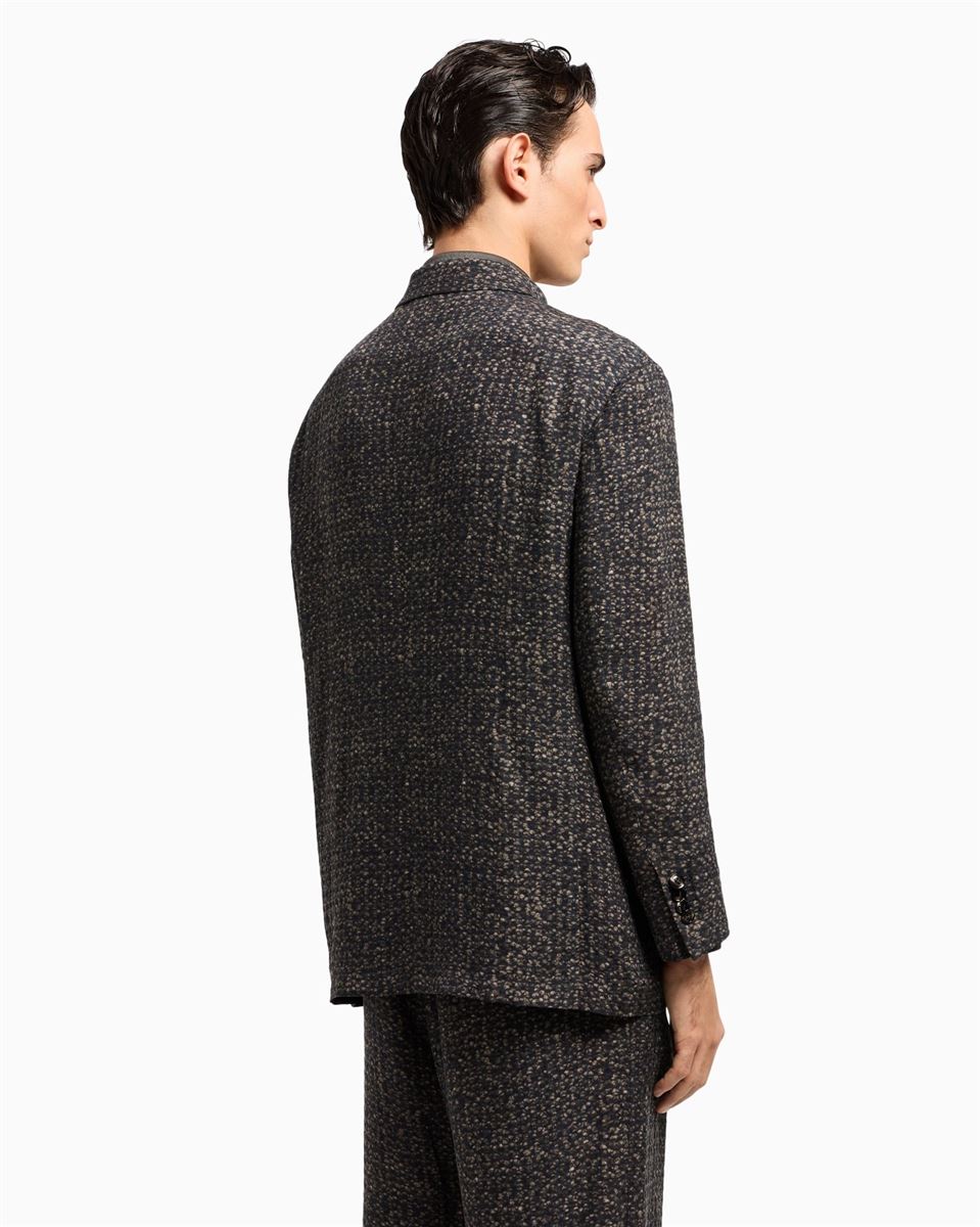 asv single-breasted jacket in printed cupro