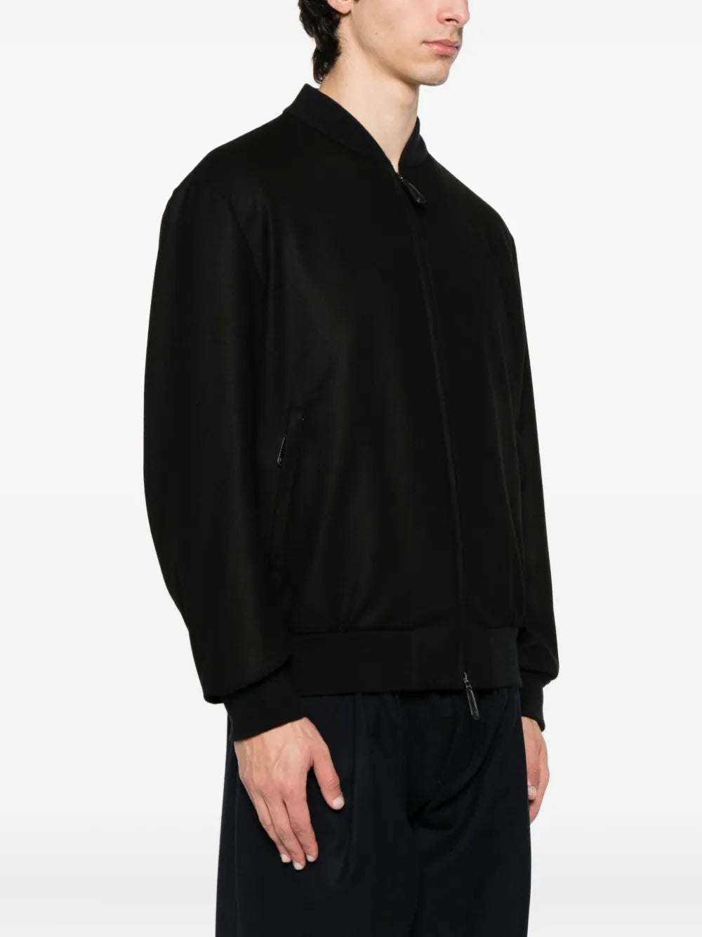 Zip-fastening bomber jacket-GIORGIO ARMANI-Verso