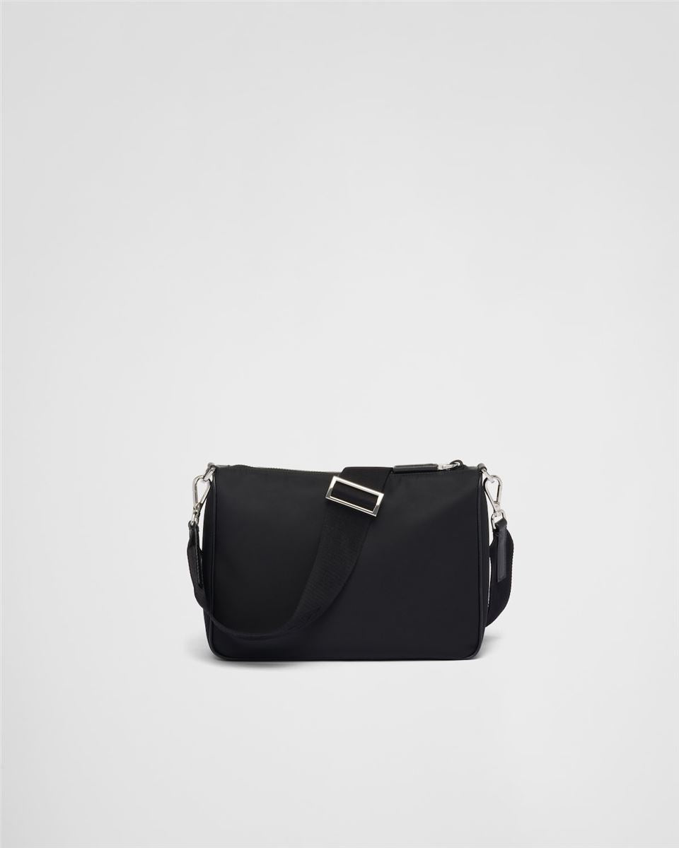 RE-NYLON AND SAFFIANO LEATHER SHOULDER BAG