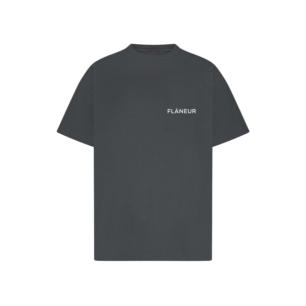 double logo washed t-shirt-FLANEUR-Verso