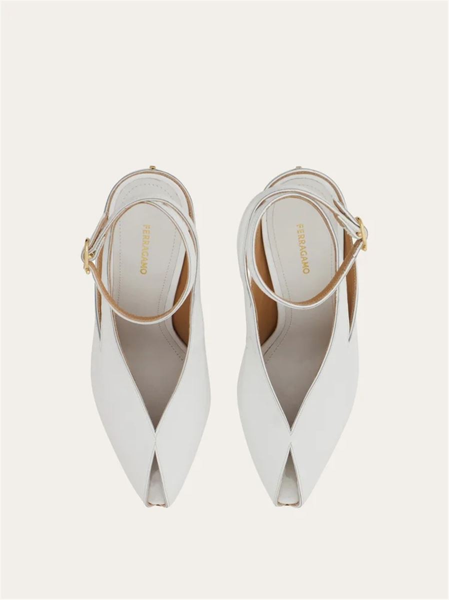 Peep toe wedge sandal