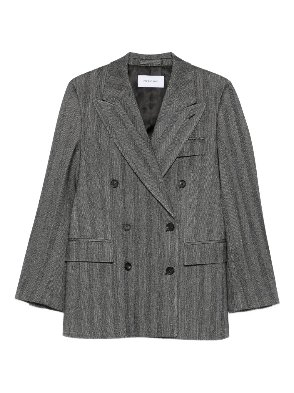 Double-breasted striped jacket