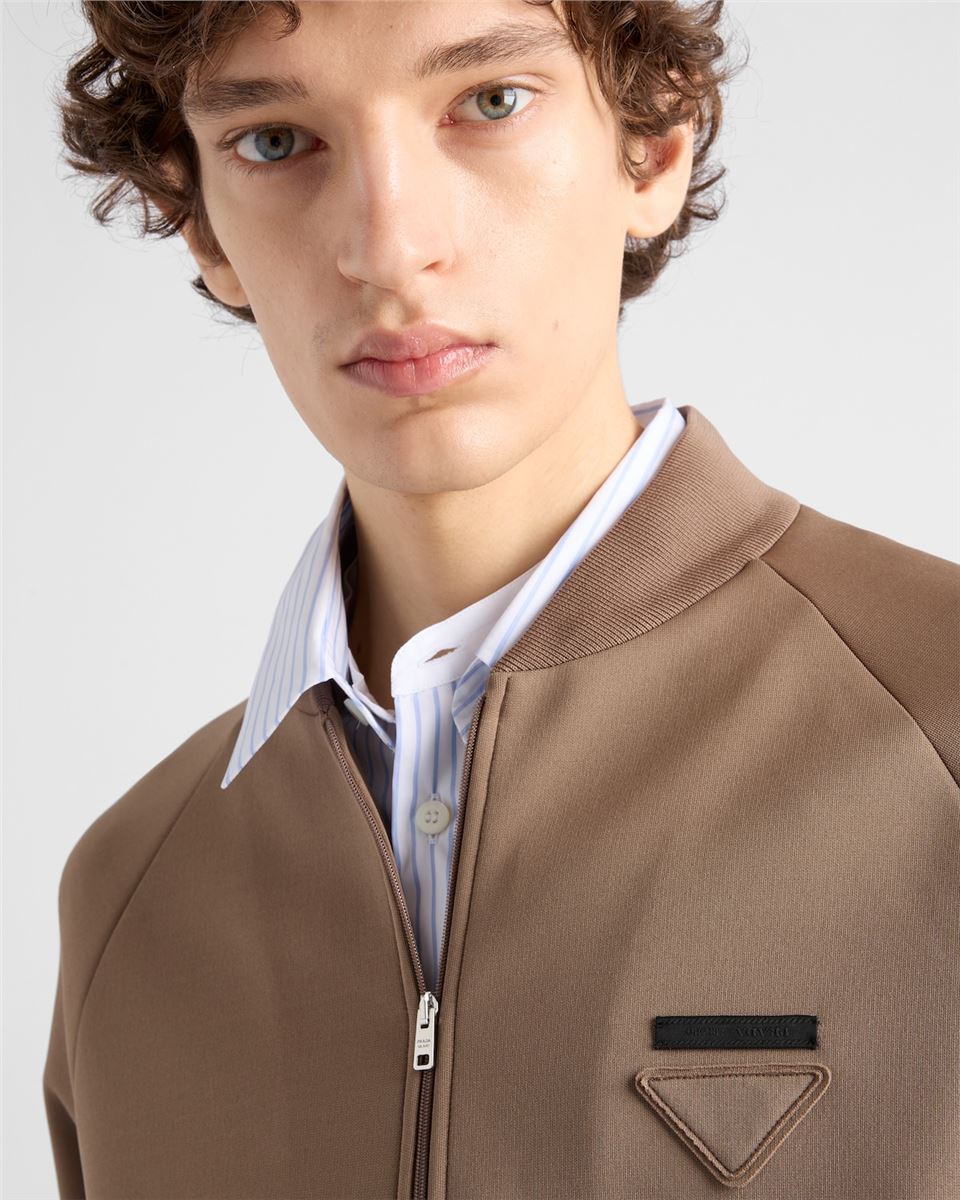 technical fleece blouson jacket-PRADA-Verso