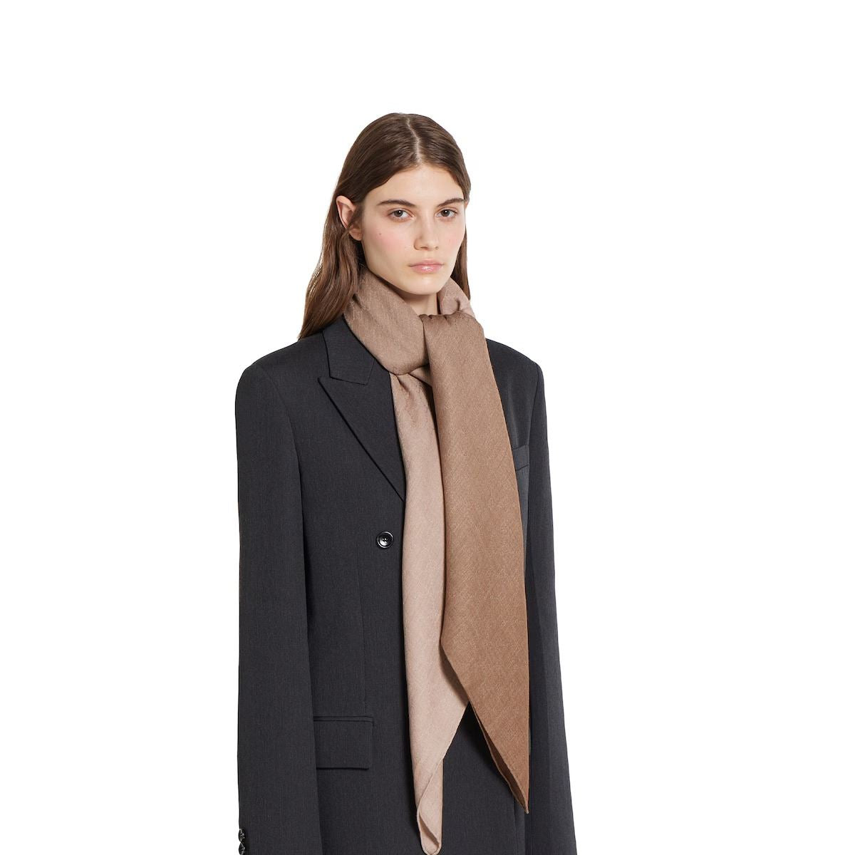 Gg wool silk jacquard shawl