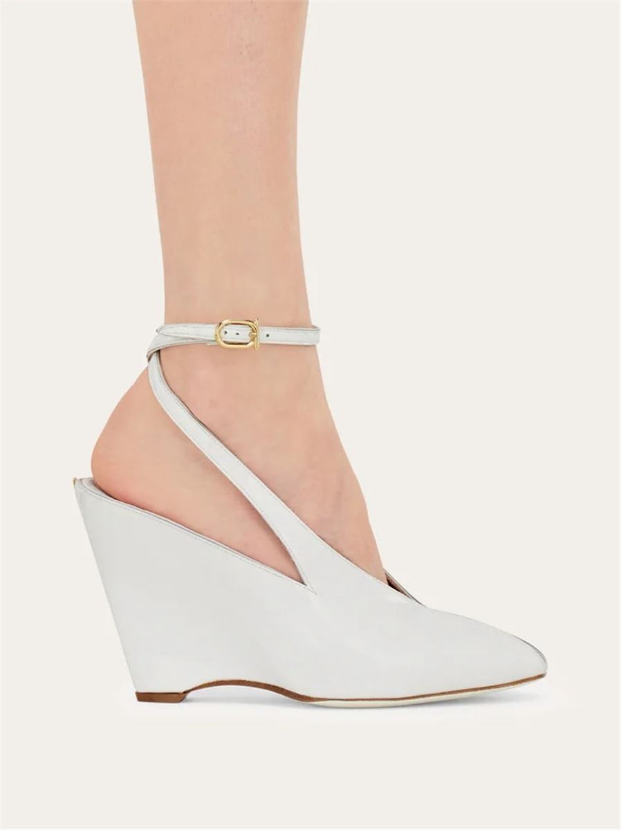 Peep toe wedge sandal