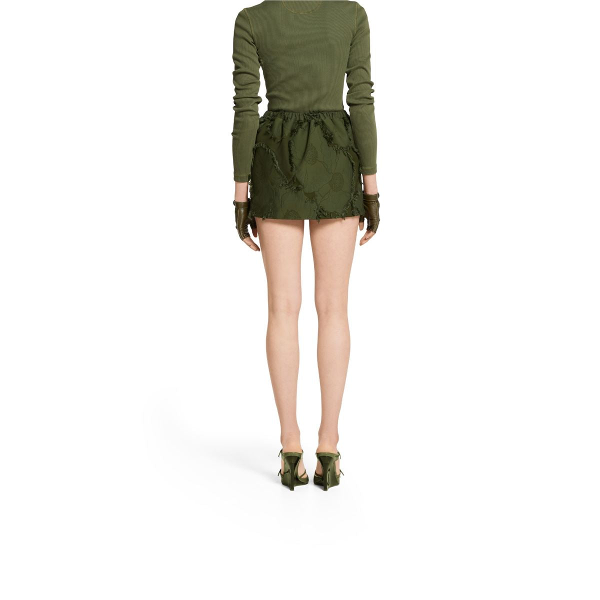 WOOL BLEND FIL COUPÉ MINI SKIRT - GUCCI - Verso