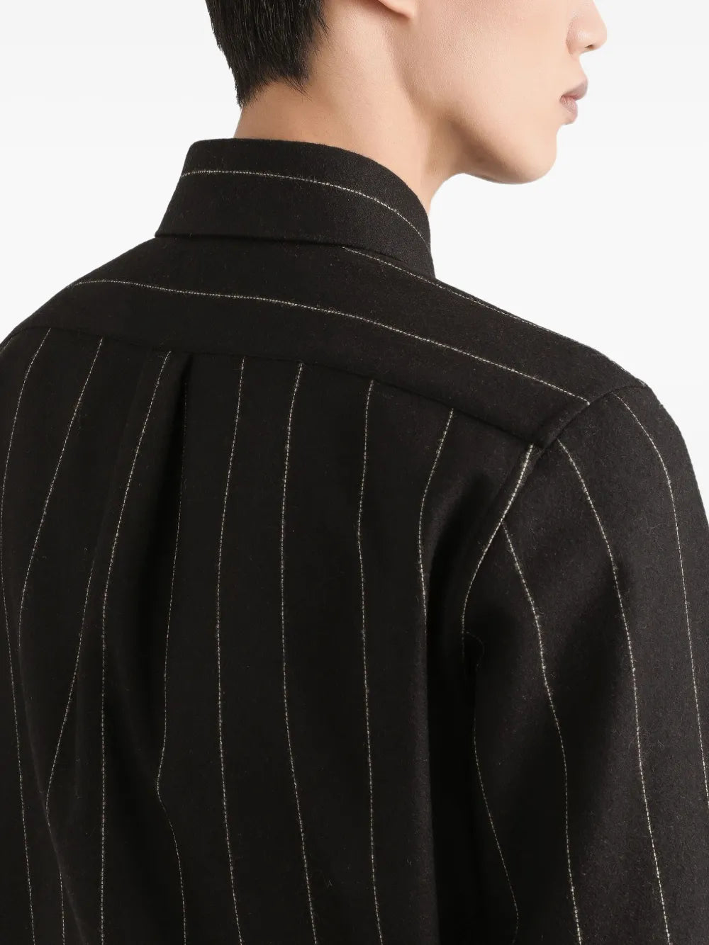 Pinstripe long-sleeved shirt