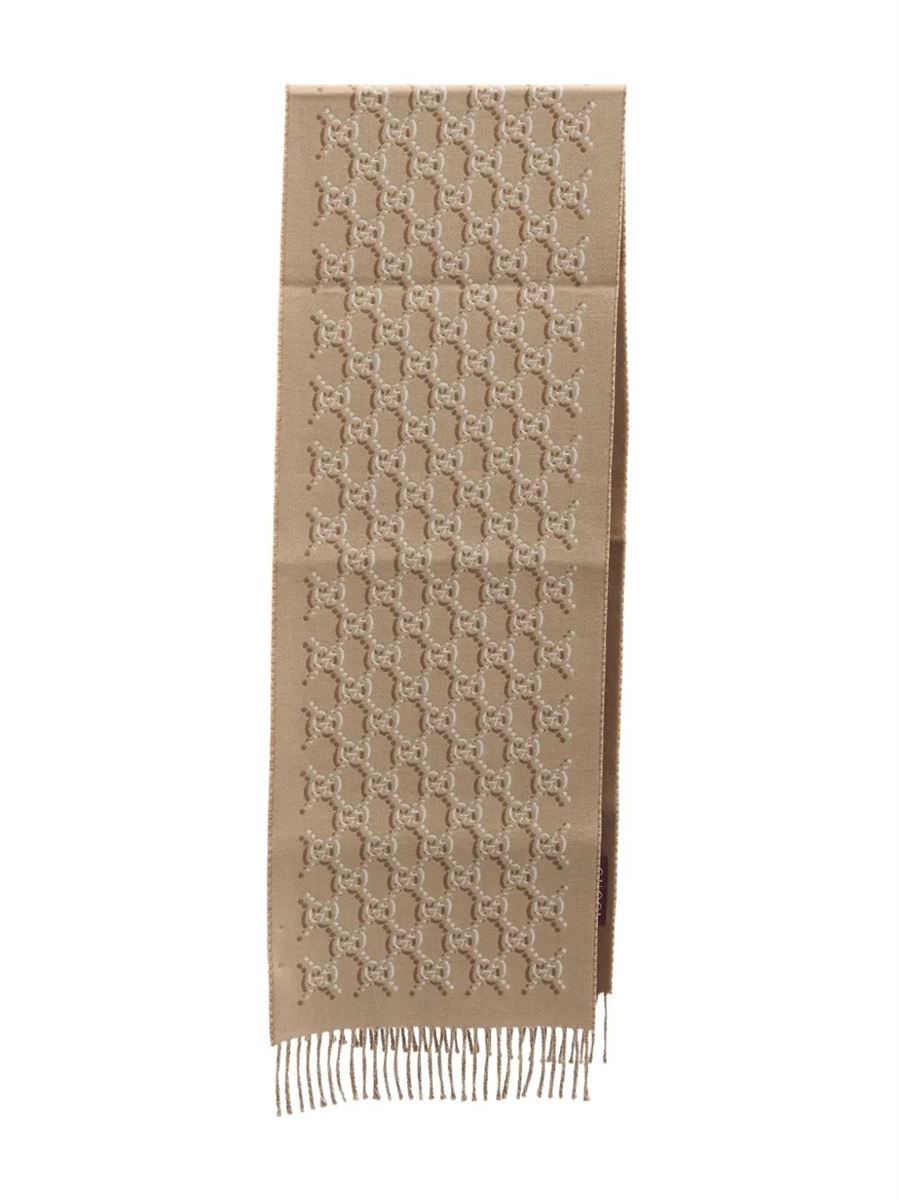 Gg shadow wool scarf