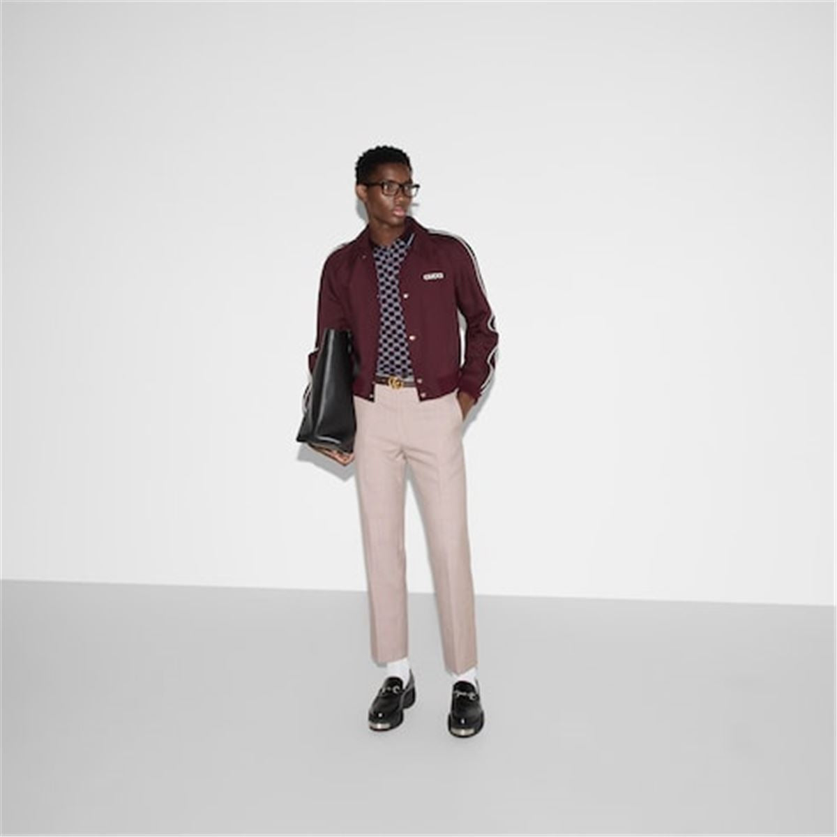 GG COTTON PIQUET JACQUARD POLO SHIRT - GUCCI - Verso