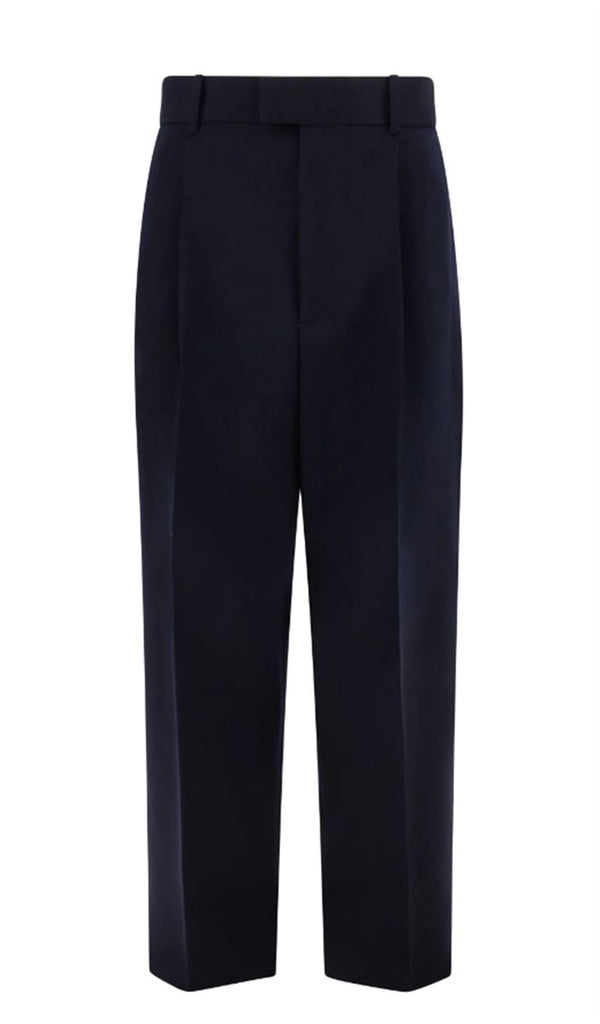 PLEATED WOOL TROUSERS