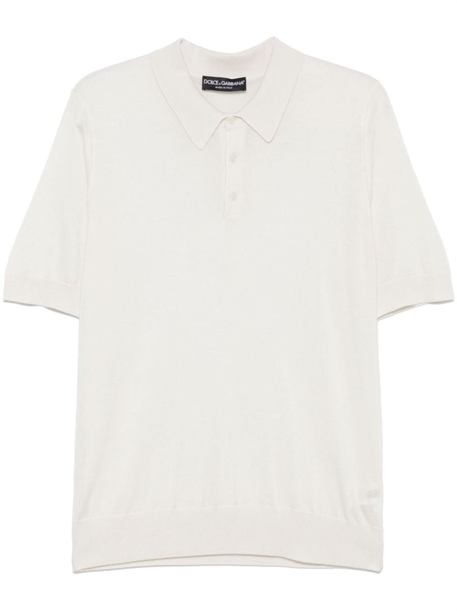 CASHMERE-SILK POLO SHIRT DOLCE & GABBANA