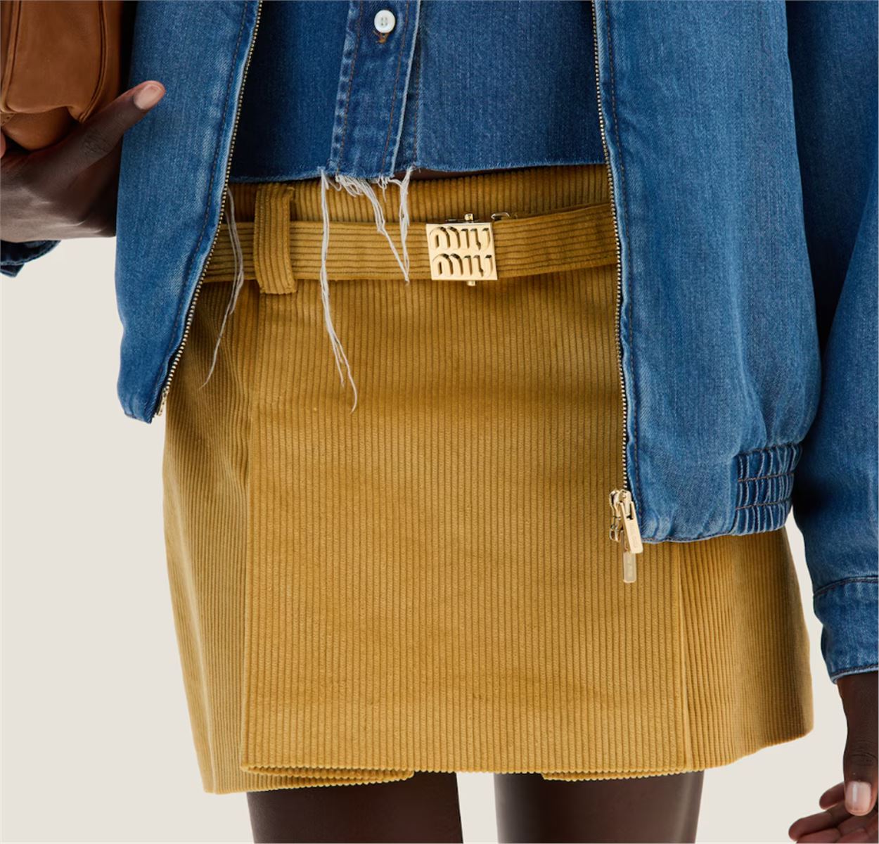 CORDUROY MINISKIRT - MIU MIU - Verso