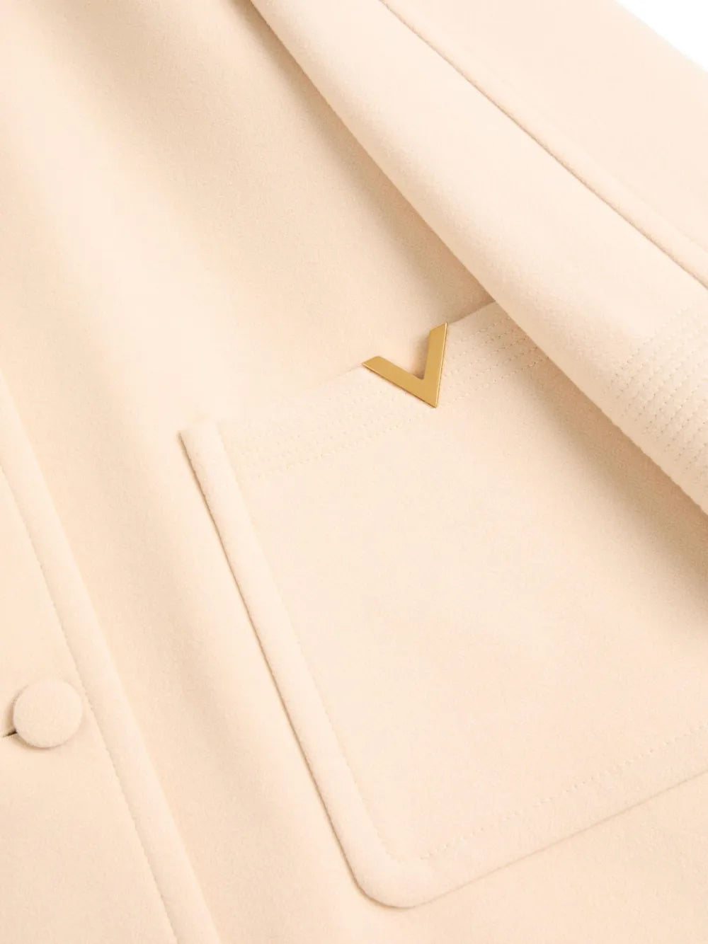 Garavani v-detail wool peacoat-VALENTINO-Verso