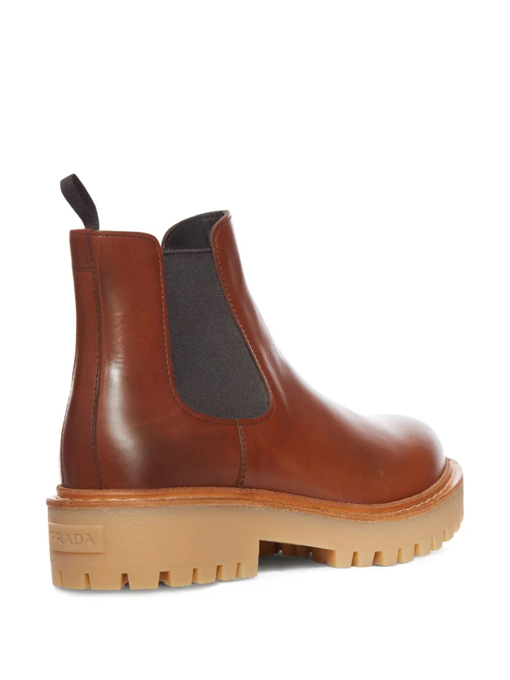Prada elastic-panel leather chelsea boots