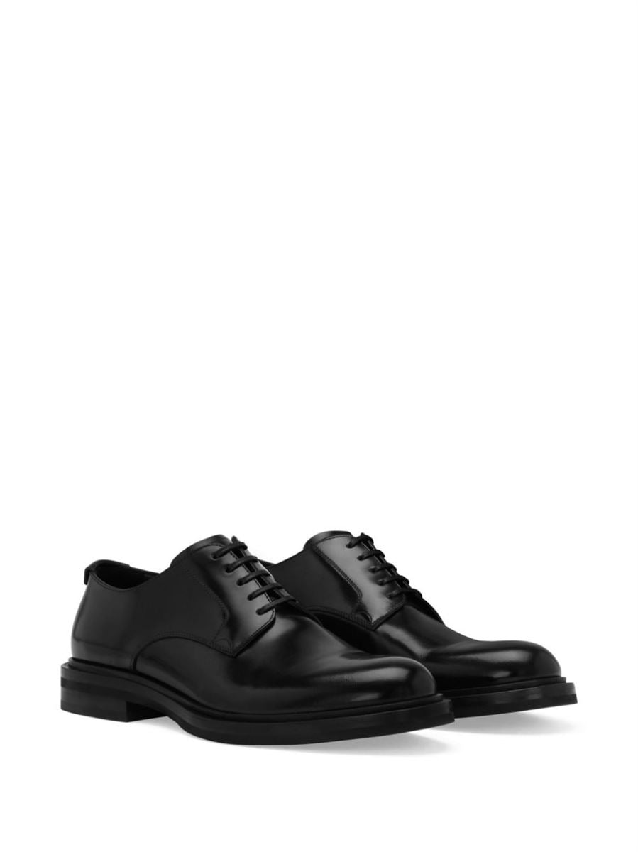 INTERLOCKING DG PLAQUE DERBY SHOES DOLCE & GABBANA