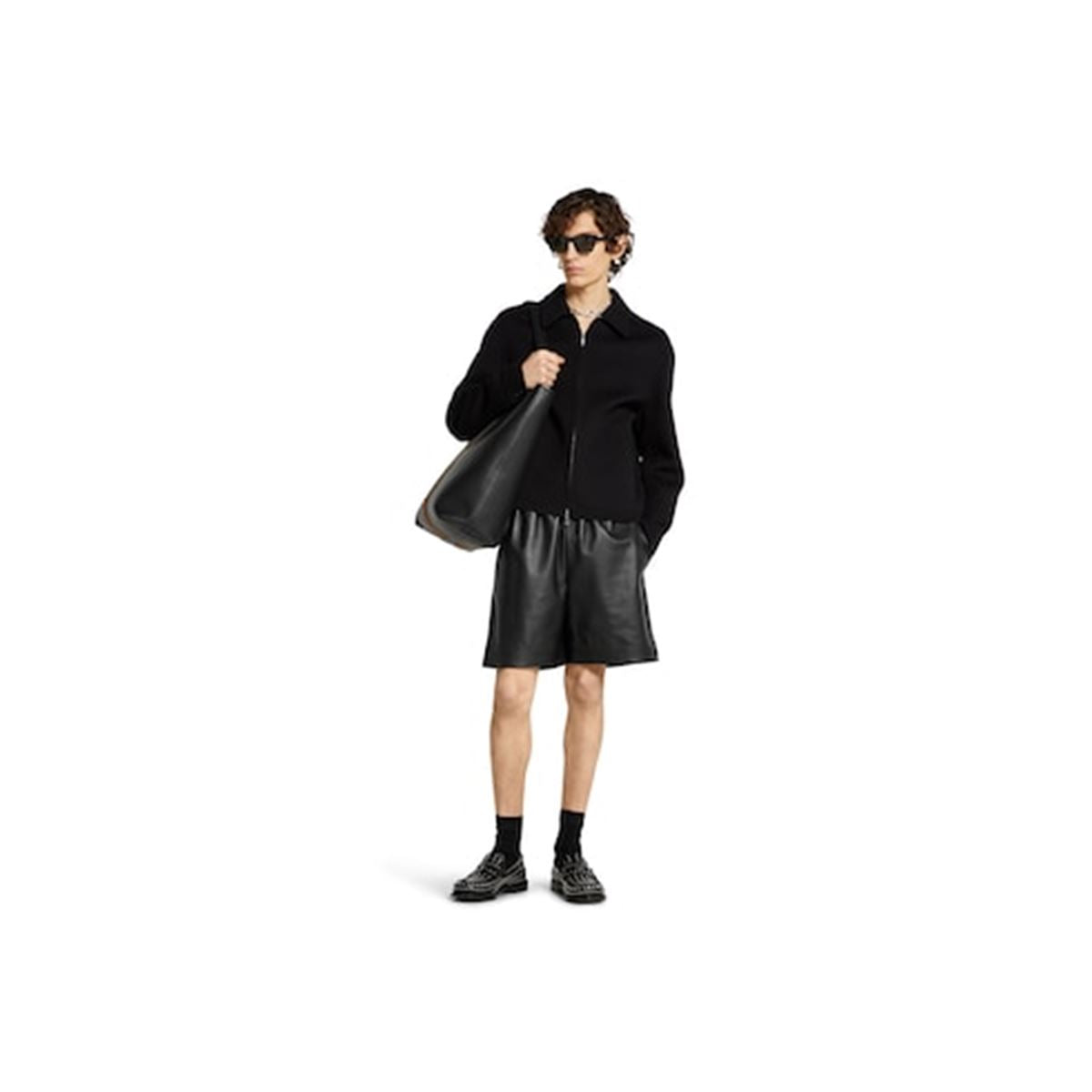 wool double zip jacket
