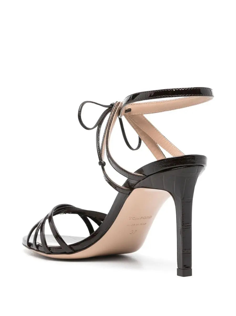 85MM EMBOSSED-CROCODILE SANDALS TOM FORD