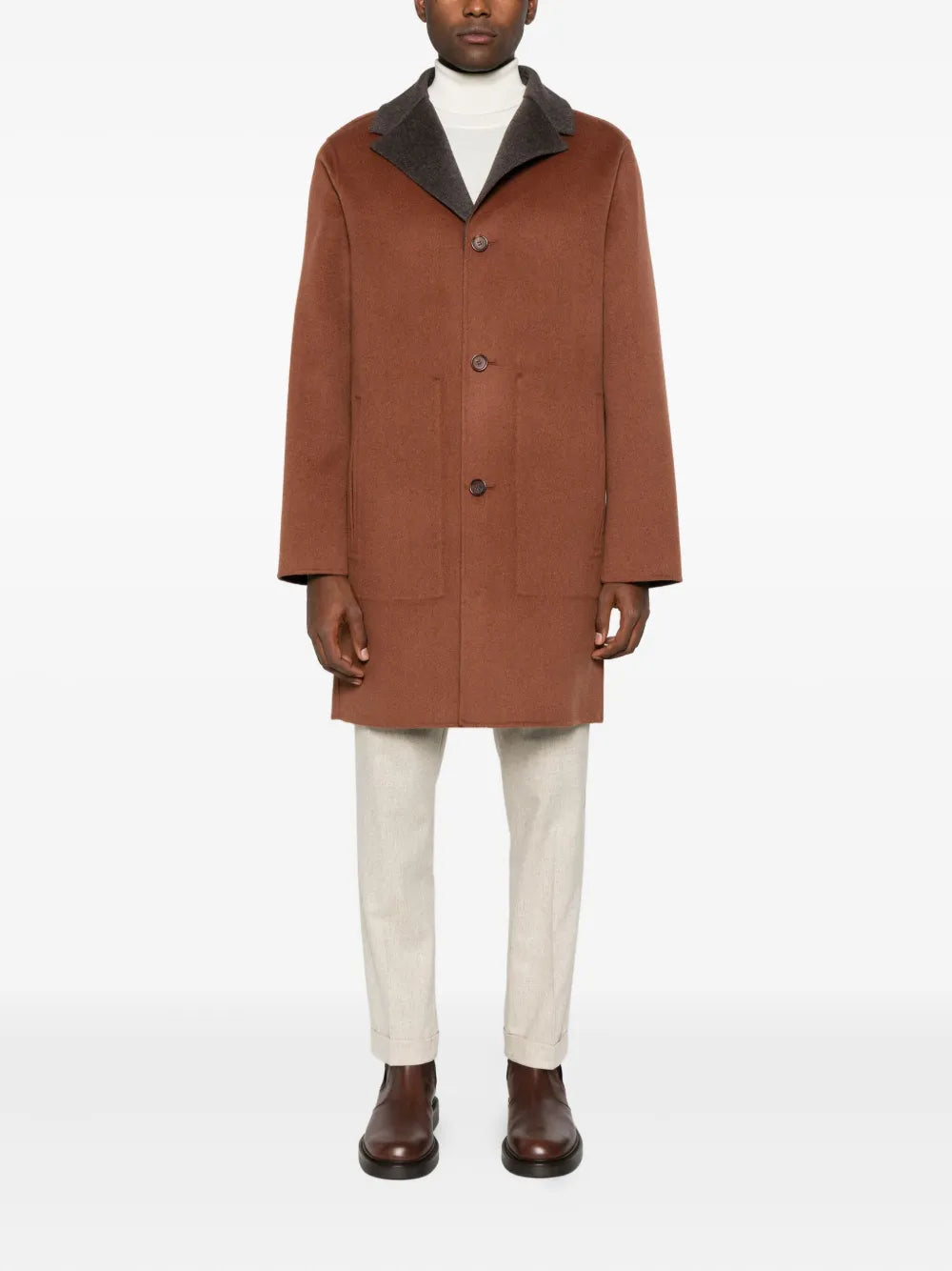 Button-fastening coat-ALICIA AUDREY-Verso