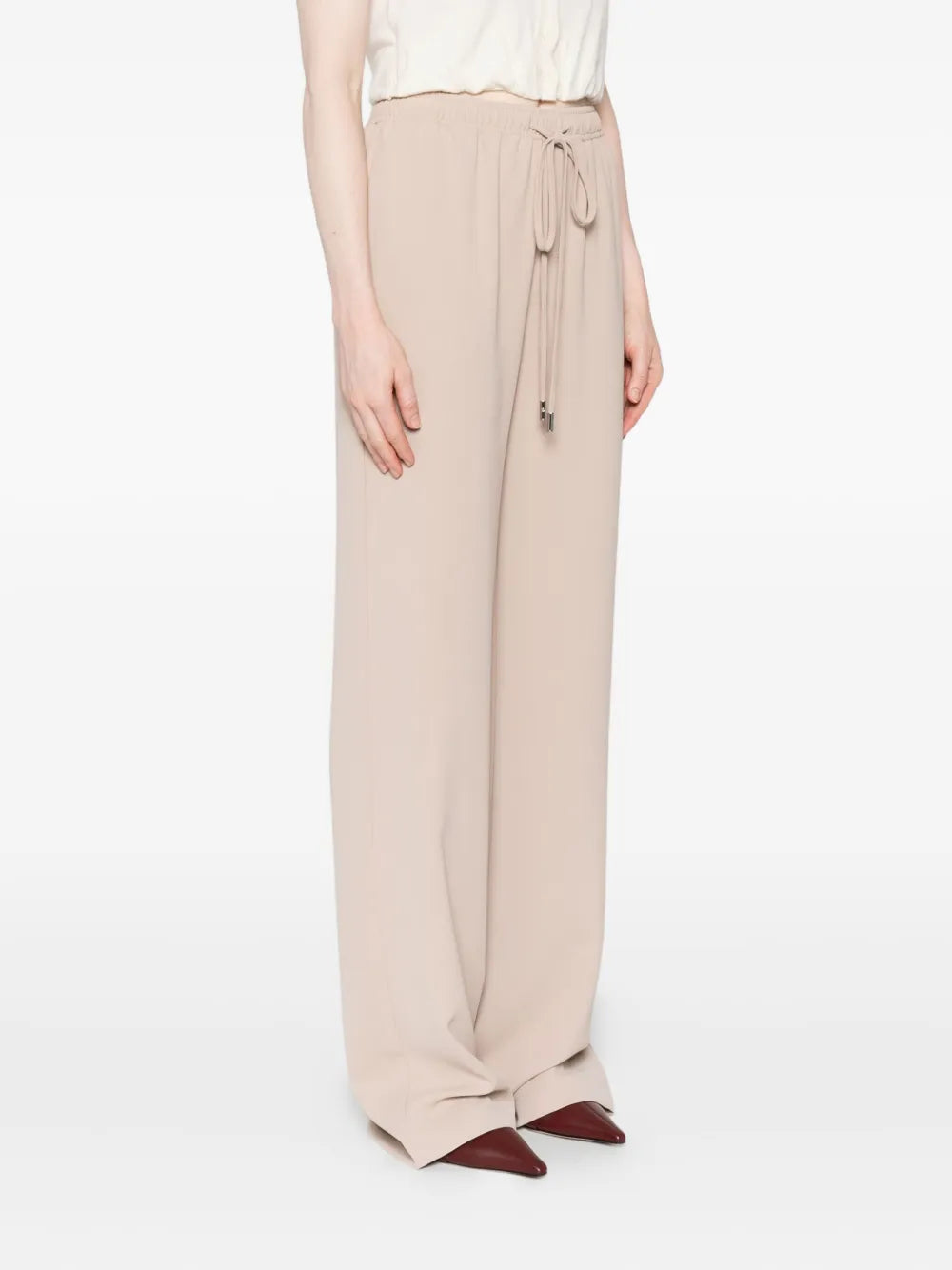 Drawstring wide-leg trousers