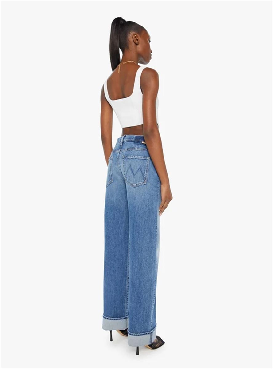 MEDIUM BLUE LOW WAIST JEANS - MOTHER - Verso