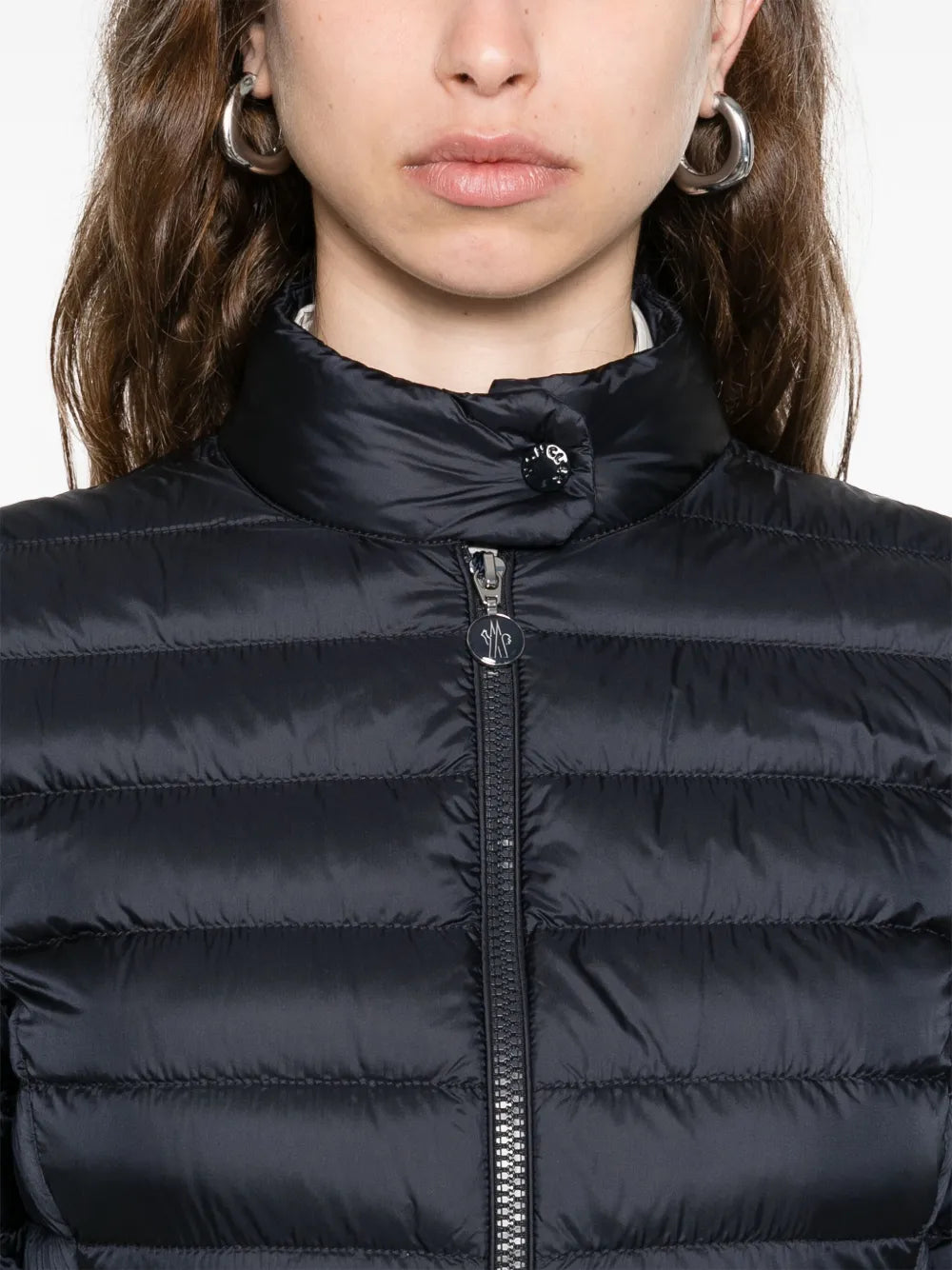 Quilted zip-front jacket