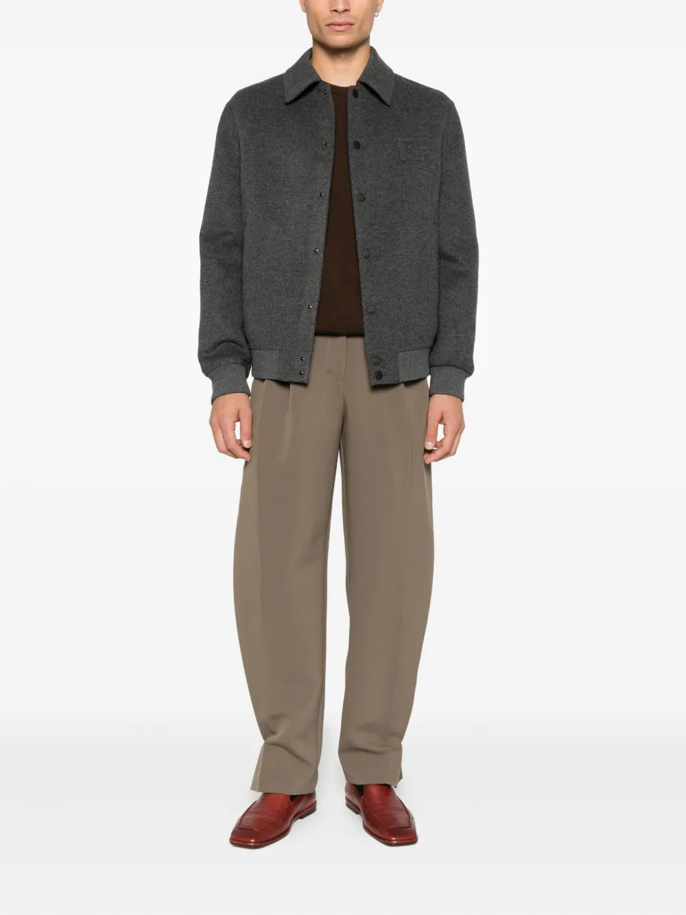 Wool overshirt-FENDI-Verso